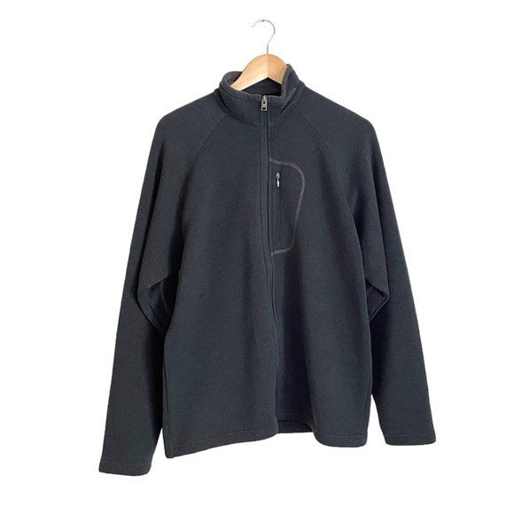 Columbia Men’s Full Zip Elbow Patch Fleece Sweater Jacket M Grey - Picture 1 of 9